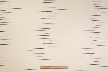 Striated Italian Double Wool Coating - Ivory / Black