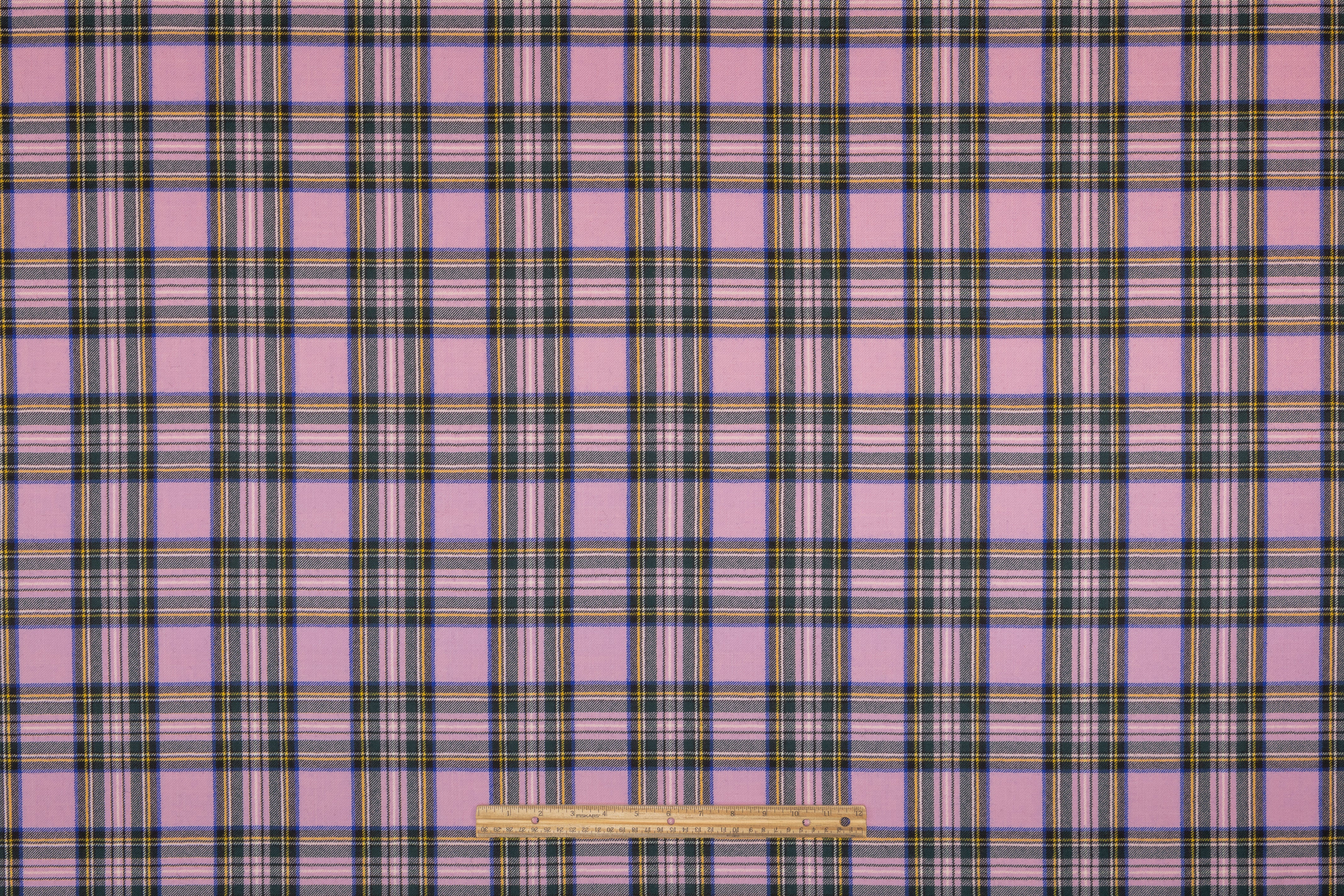 Tartan Italian Wool Suiting - Pink / Green / Blue / Yellow