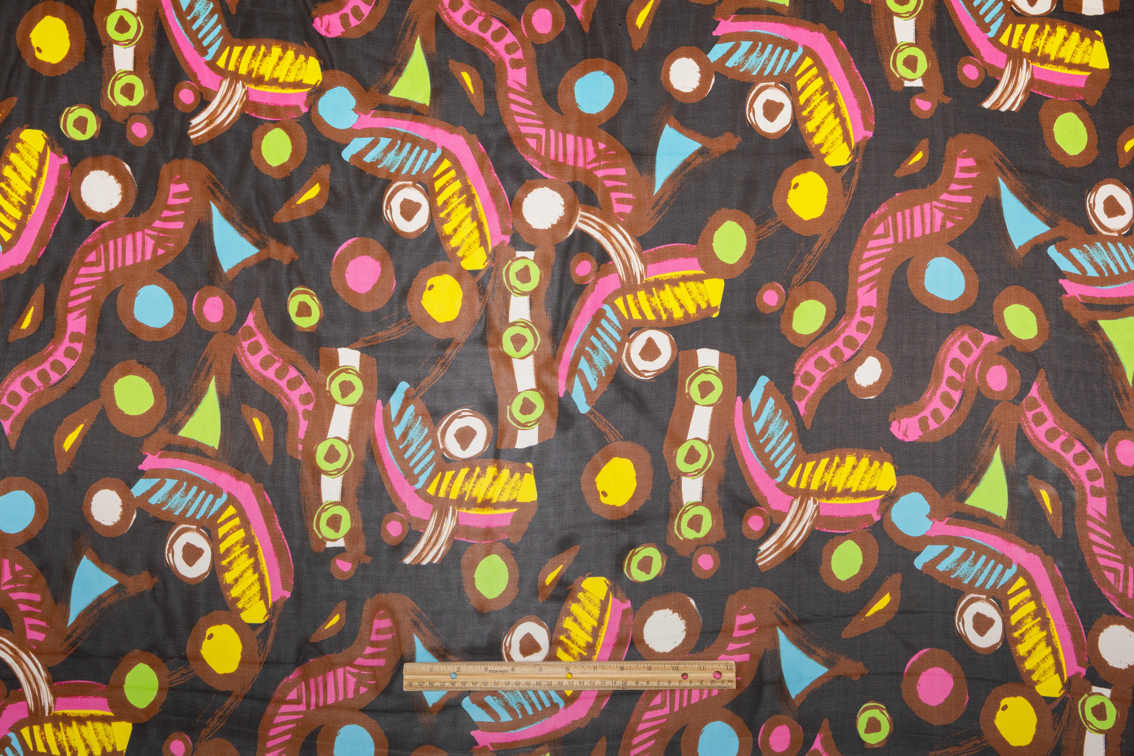 Abstract Italian Silk Chiffon - Multicolor