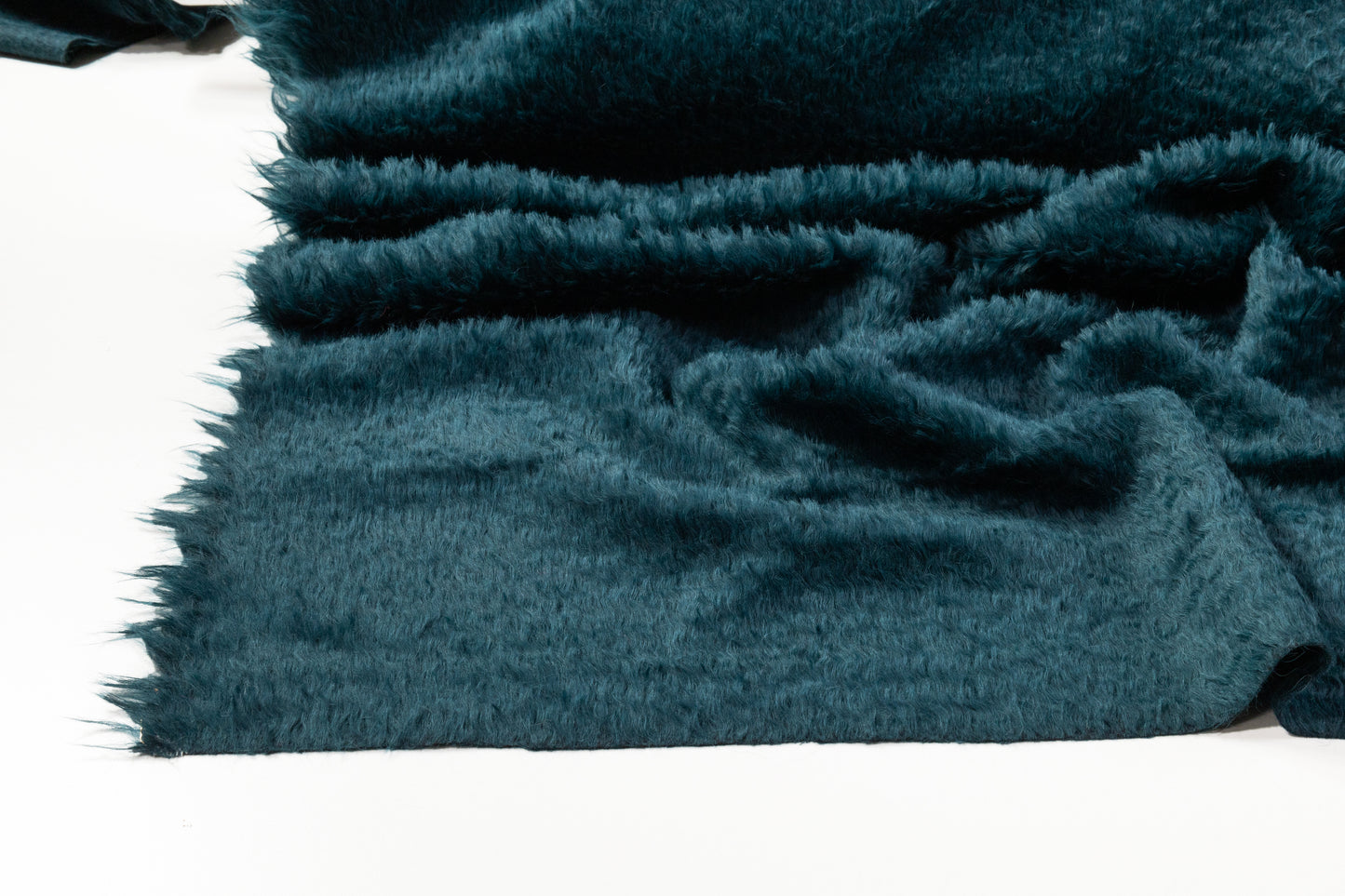 Italian Alpaca Wool Coating - Teal Blue