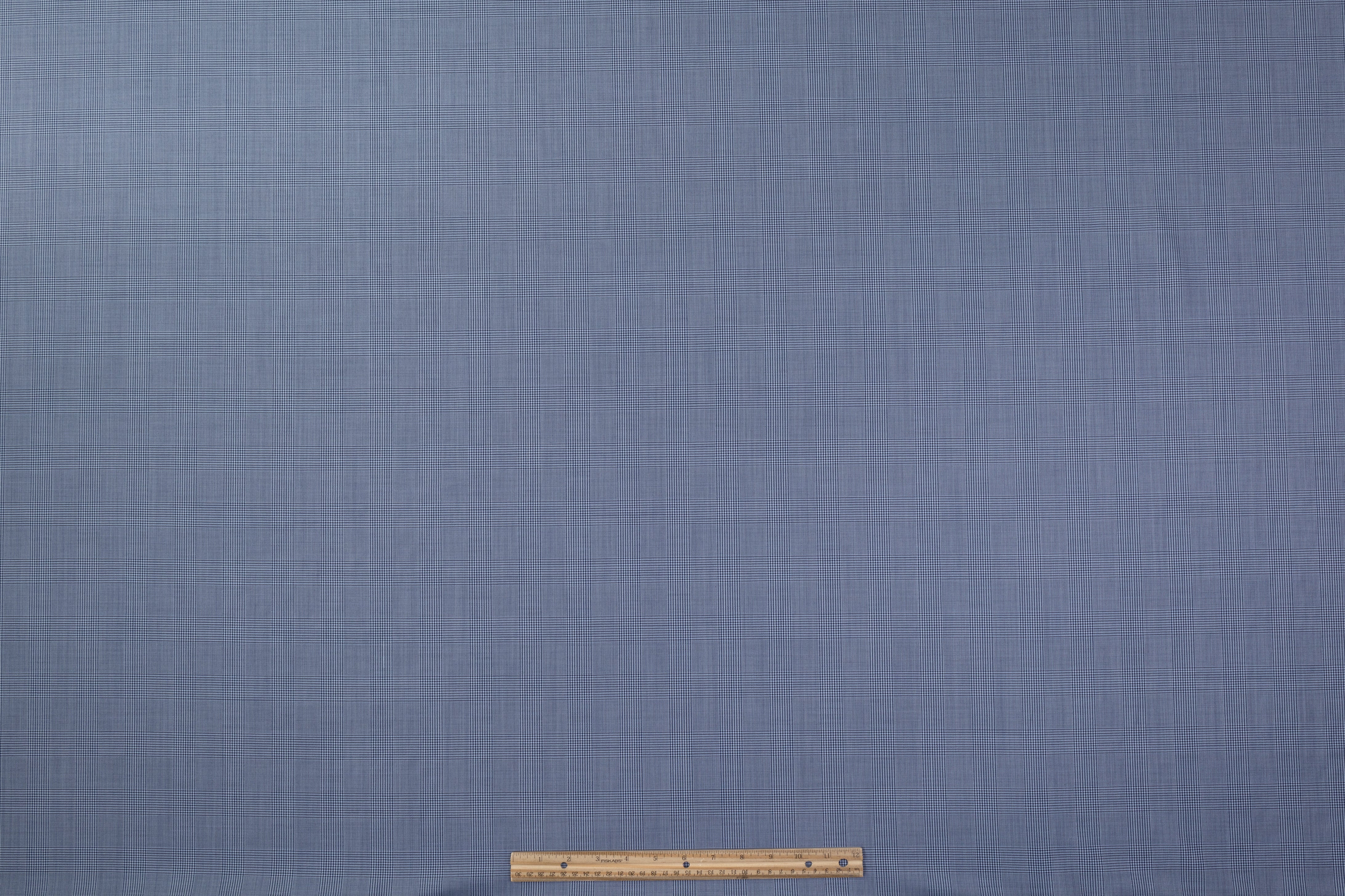 Cerruti - Checked Super 150s Italian Wool Suiting - Blue