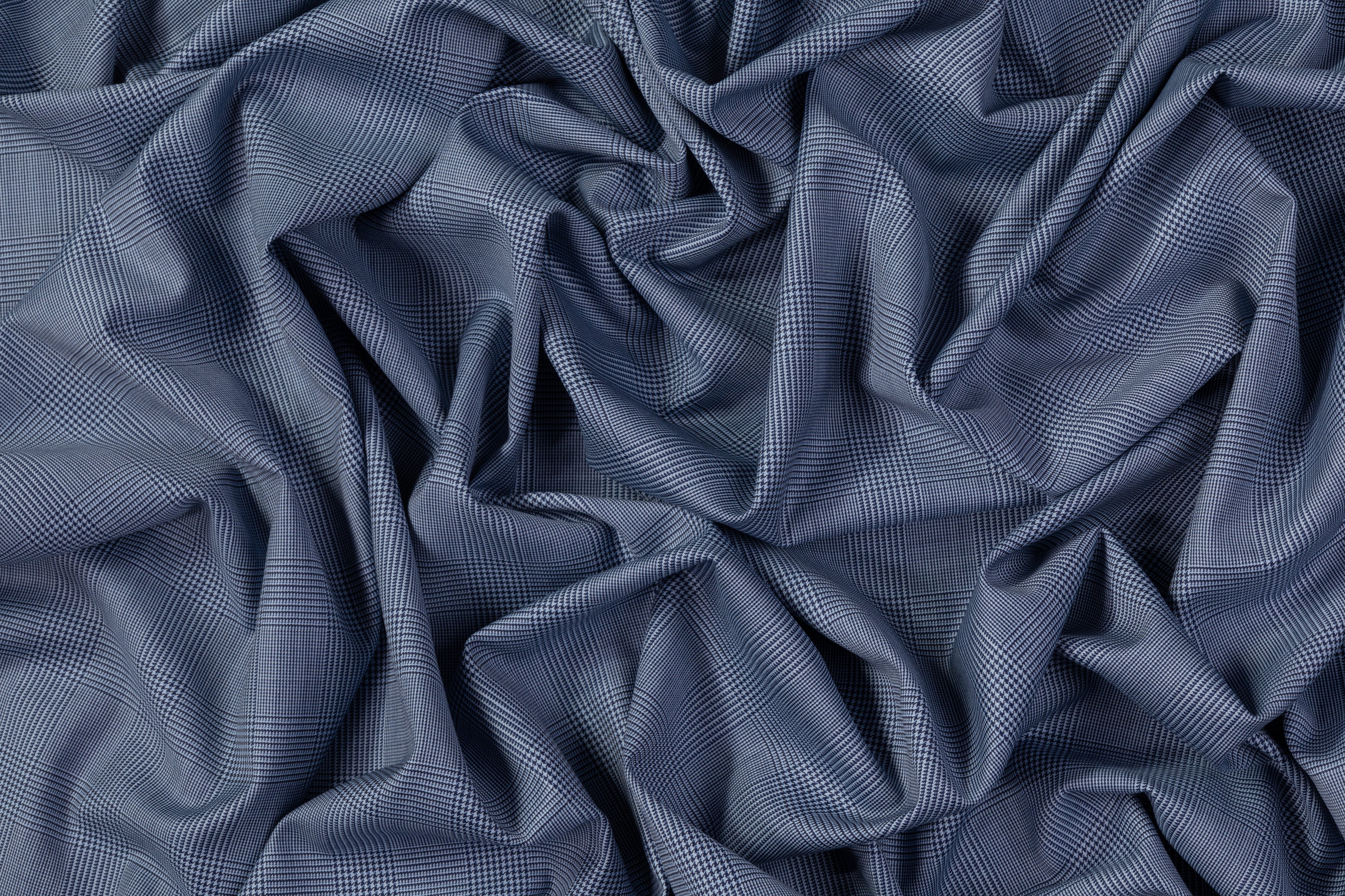 Cerruti - Checked Super 150s Italian Wool Suiting - Blue
