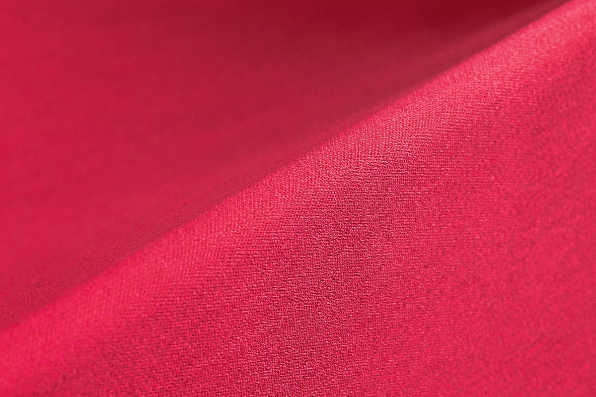 Textured Italian Silk Viscose Satin - Raspberry