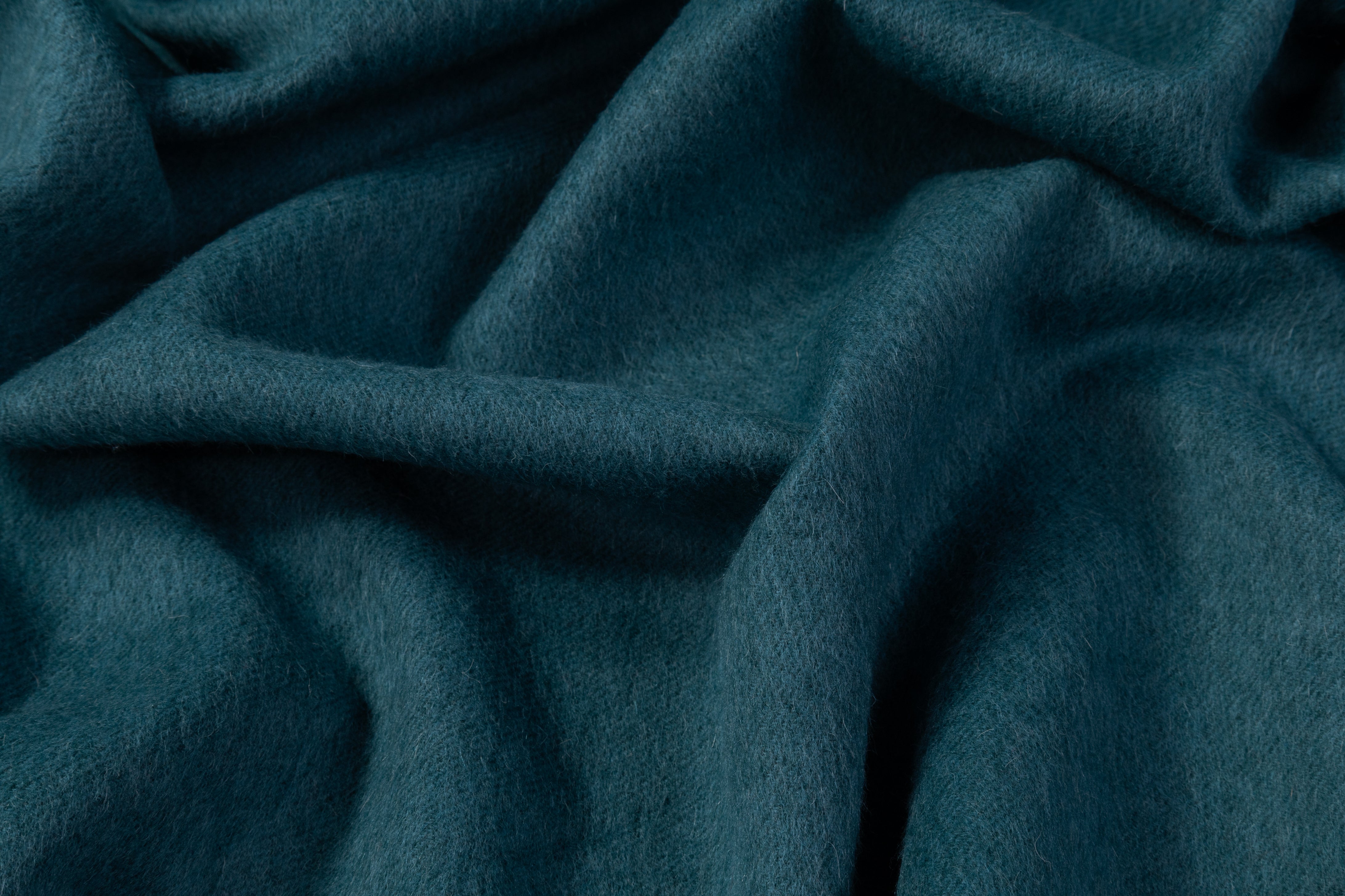 Double Faced Italian Alpaca Wool Coating - Blue