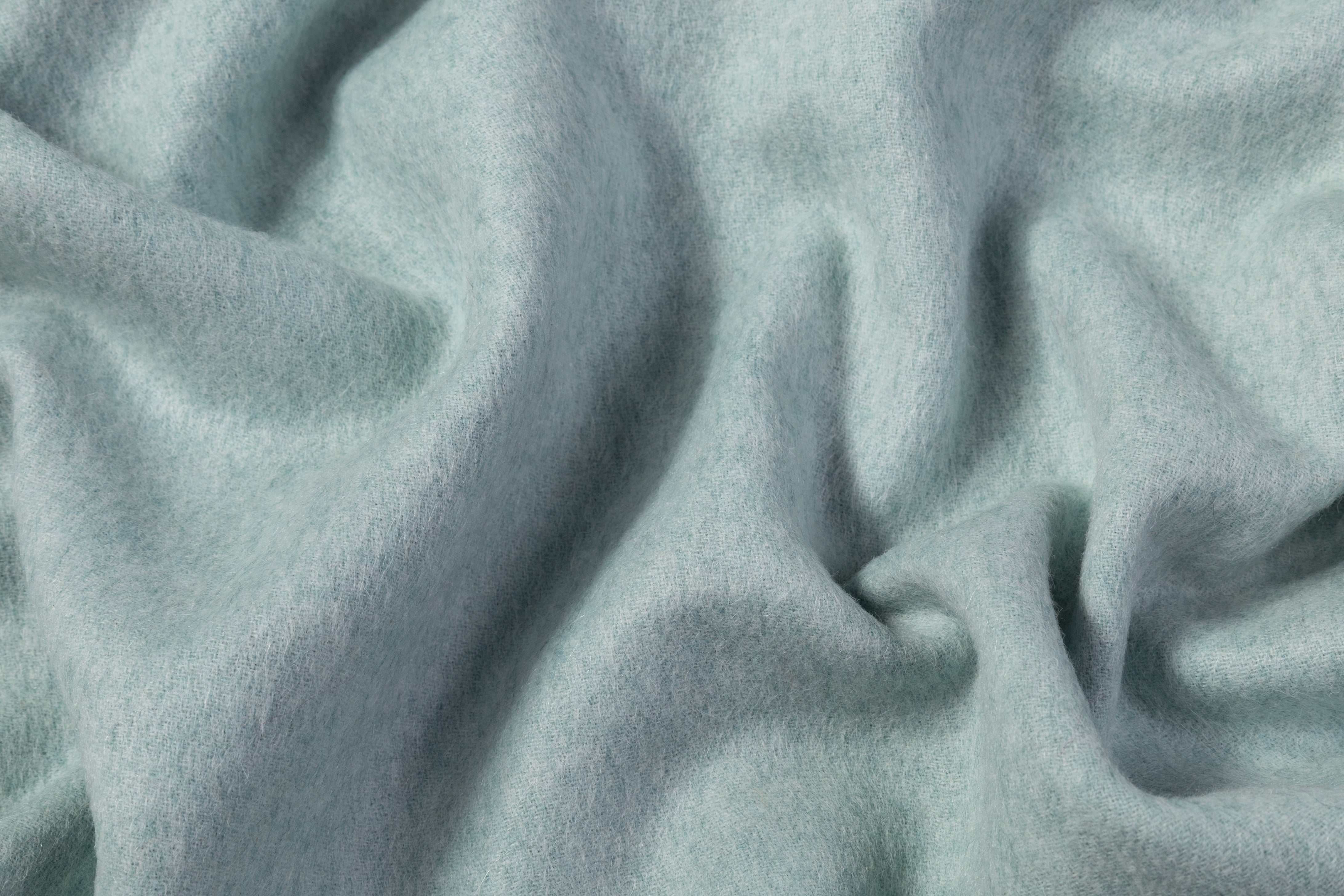 Double Faced Italian Alpaca Wool Coating - Blue