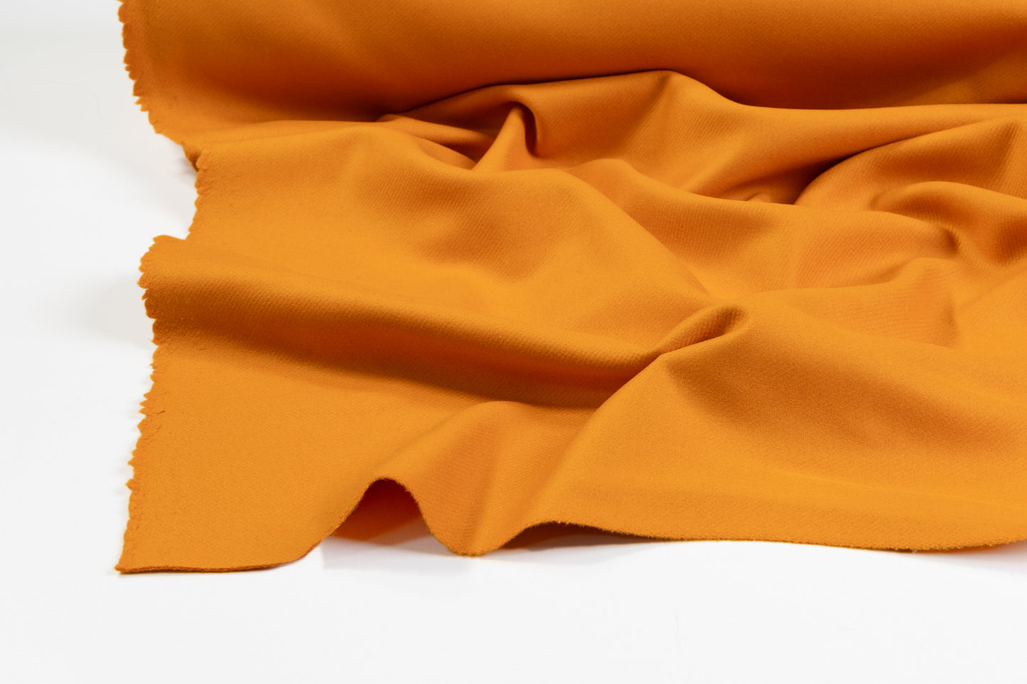 Loro Piana - Italian Wool Melton Coating - Sunset Orange