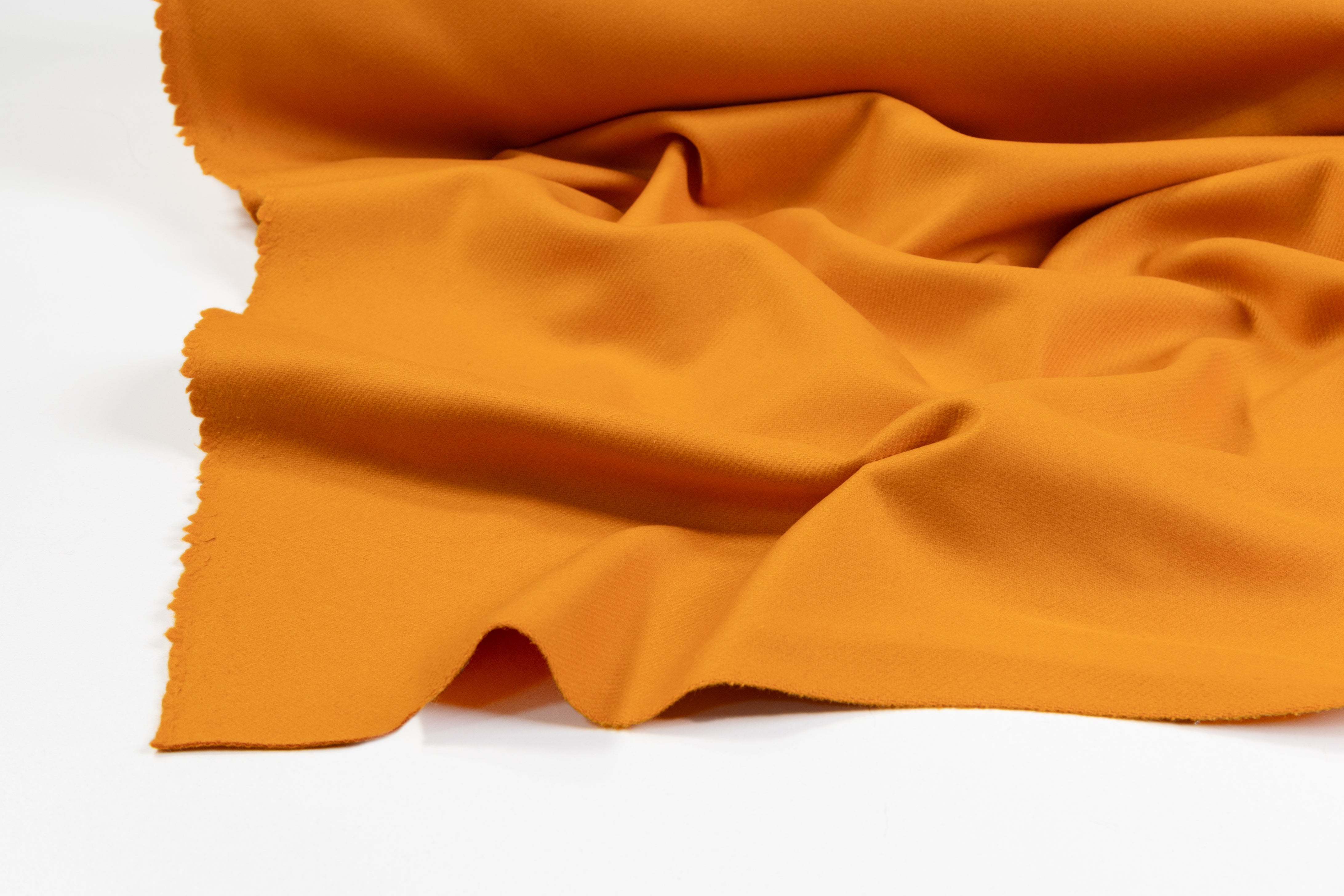 Loro Piana - Italian Wool Melton Coating - Sunset Orange