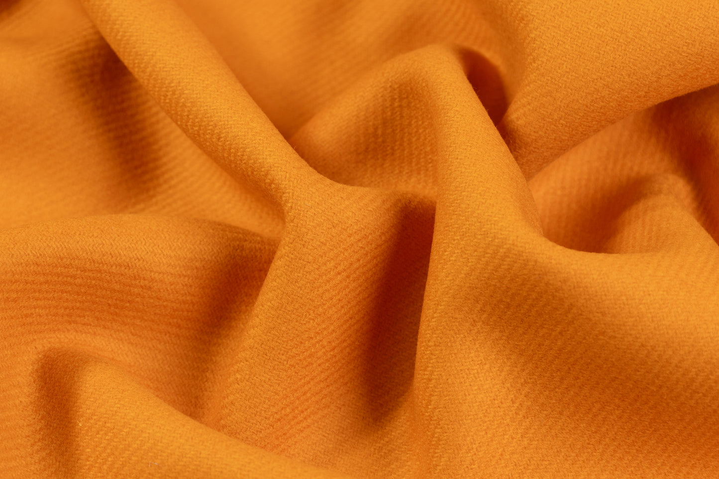 Loro Piana - Italian Wool Melton Coating - Sunset Orange