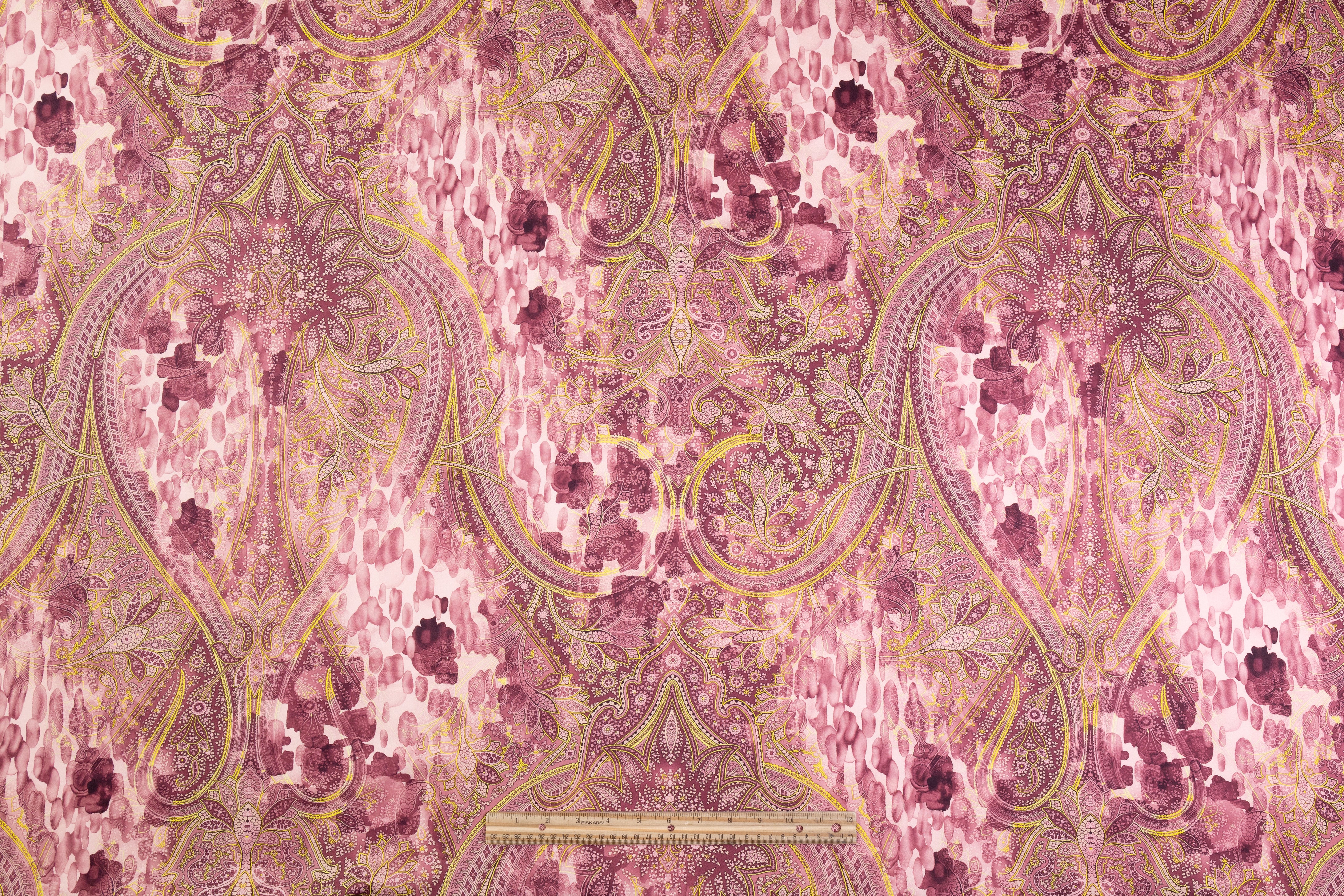 Ratti - Paisley Italian Cotton Sateen - Mauve / Yellow
