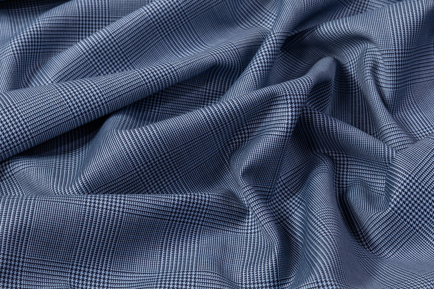 Cerruti - Checked Super 150s Italian Wool Suiting - Blue