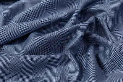 Cerruti - Checked Super 150s Italian Wool Suiting - Blue