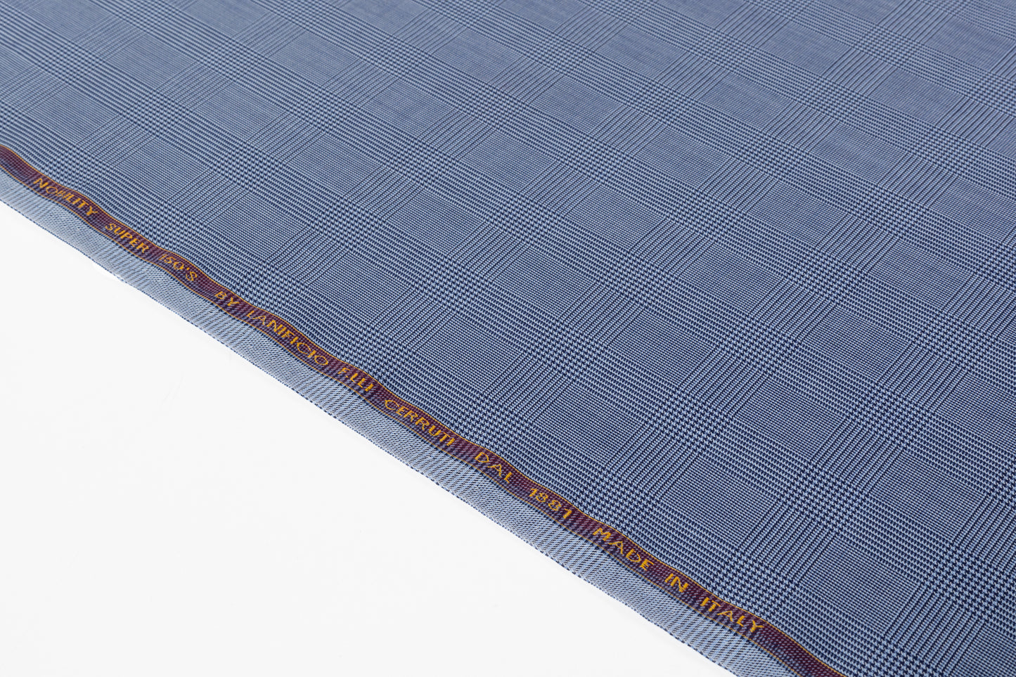 Cerruti - Checked Super 150s Italian Wool Suiting - Blue