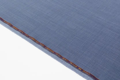 Cerruti - Checked Super 150s Italian Wool Suiting - Blue