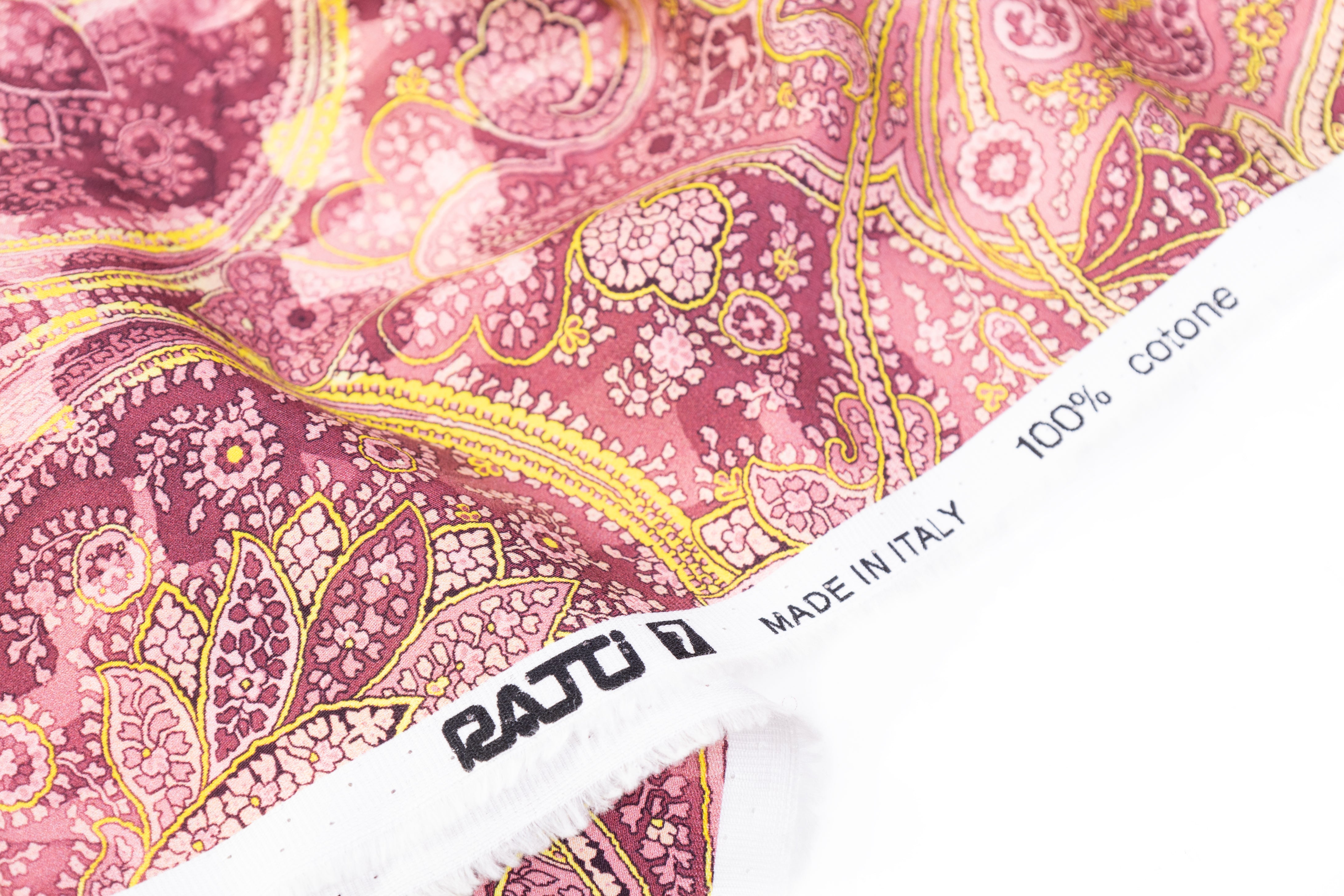 Ratti - Paisley Italian Cotton Sateen - Mauve / Yellow
