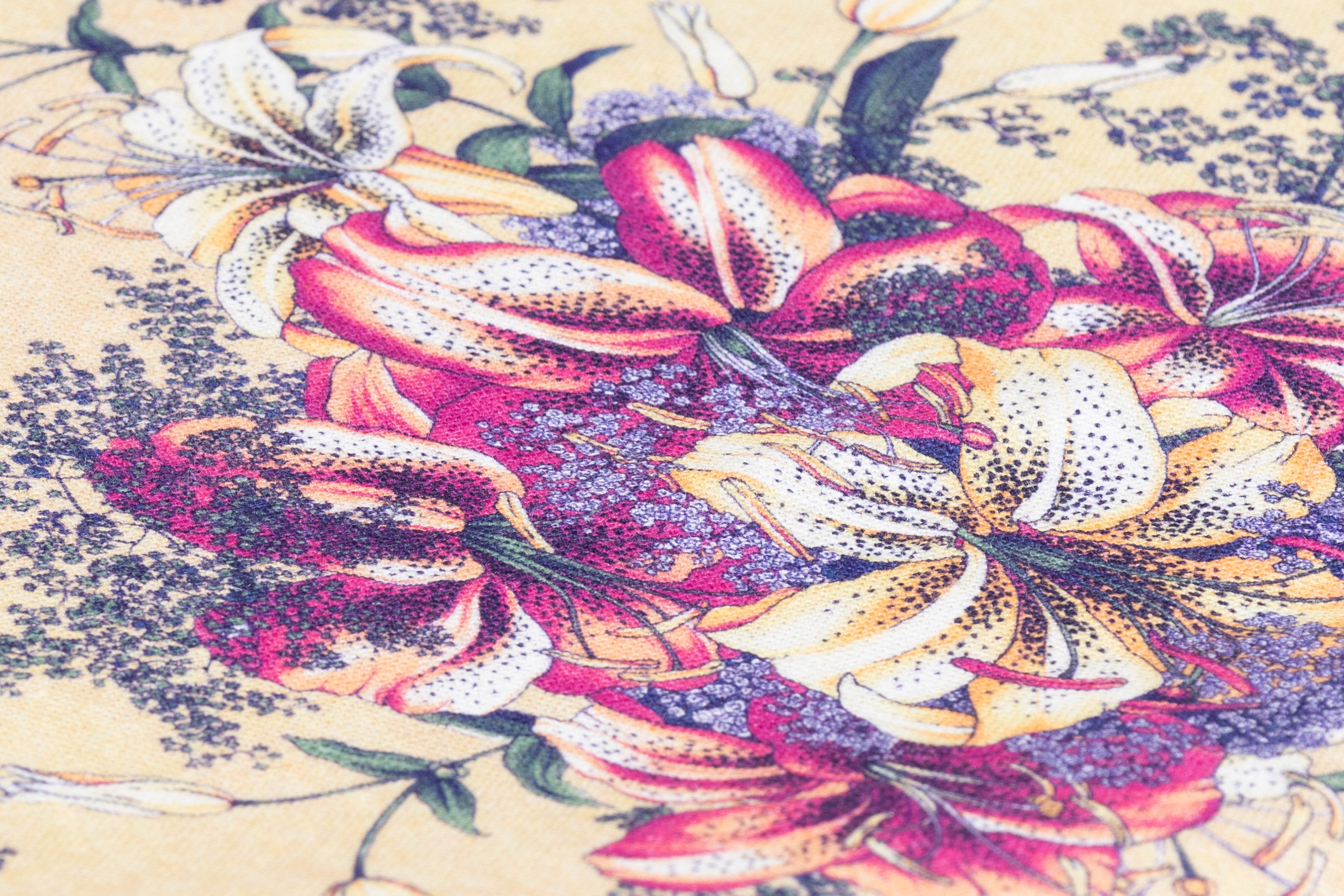 Emanuel Ungaro - Floral Italian Linen - Yellow / Fuchsia