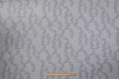 Abstract Houndstooth Italian Wool Coating - Gray