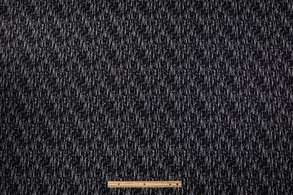 Double Faced Italian Wool Nylon Coating - Black / White