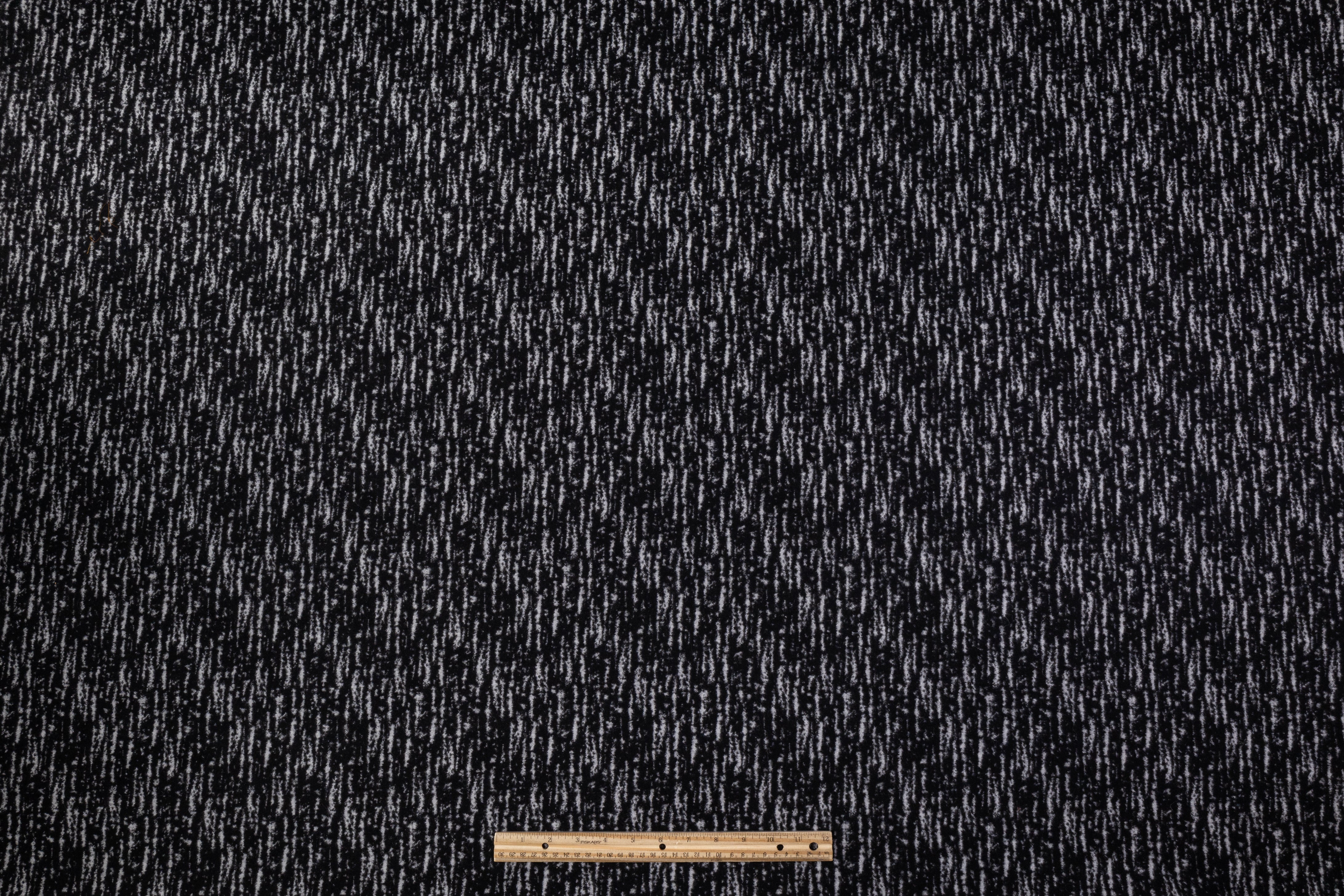 Double Faced Italian Wool Nylon Coating - Black / White