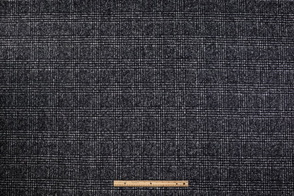 Glen Check Italian Wool Nylon Coating - Black / White