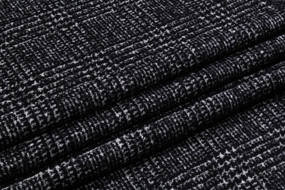 Glen Check Italian Wool Nylon Coating - Black / White