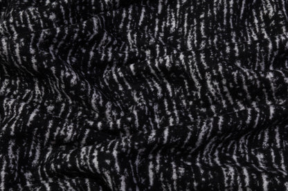 Double Faced Italian Wool Nylon Coating - Black / White