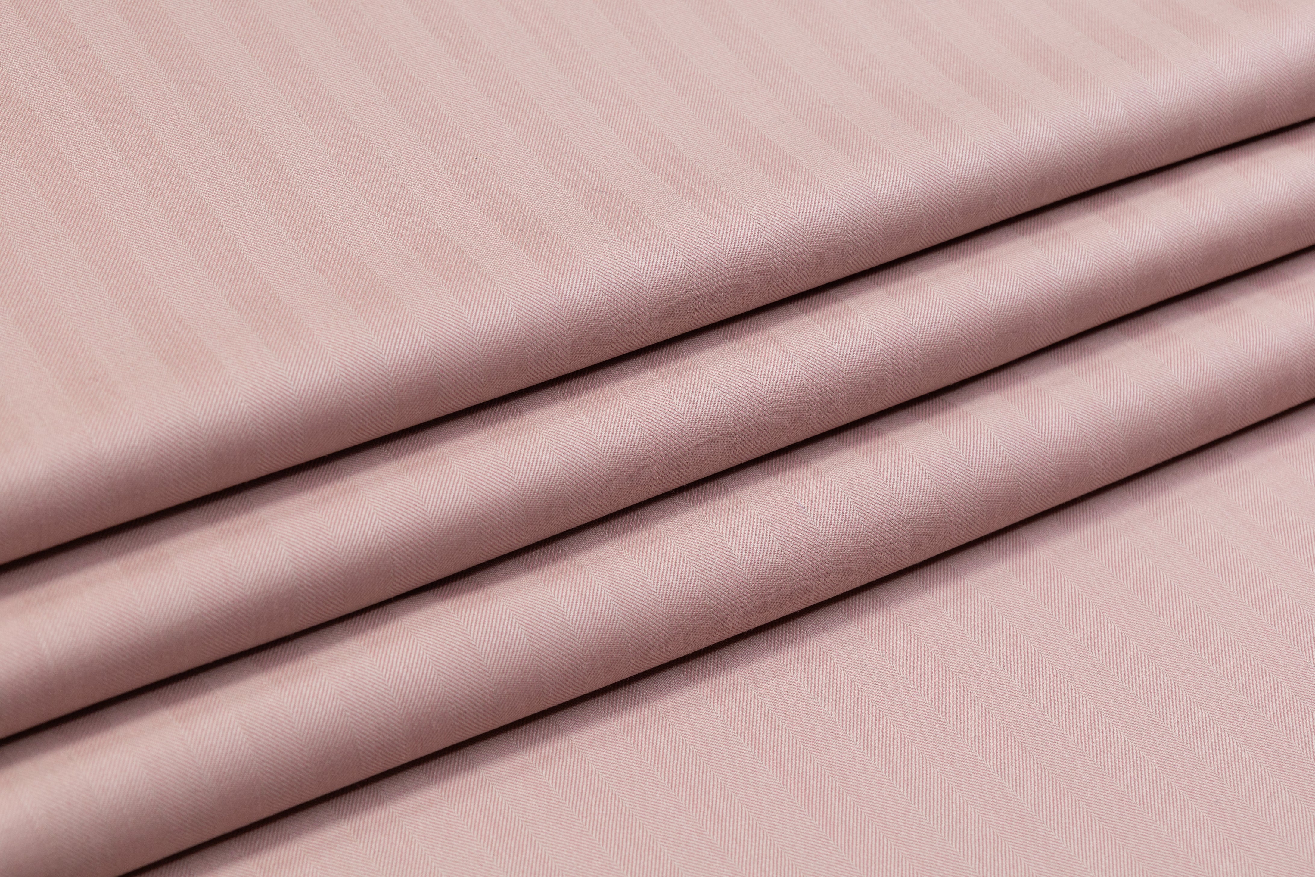 Two-Tone Herringbone Italian Wool Suiting - Blush Pink