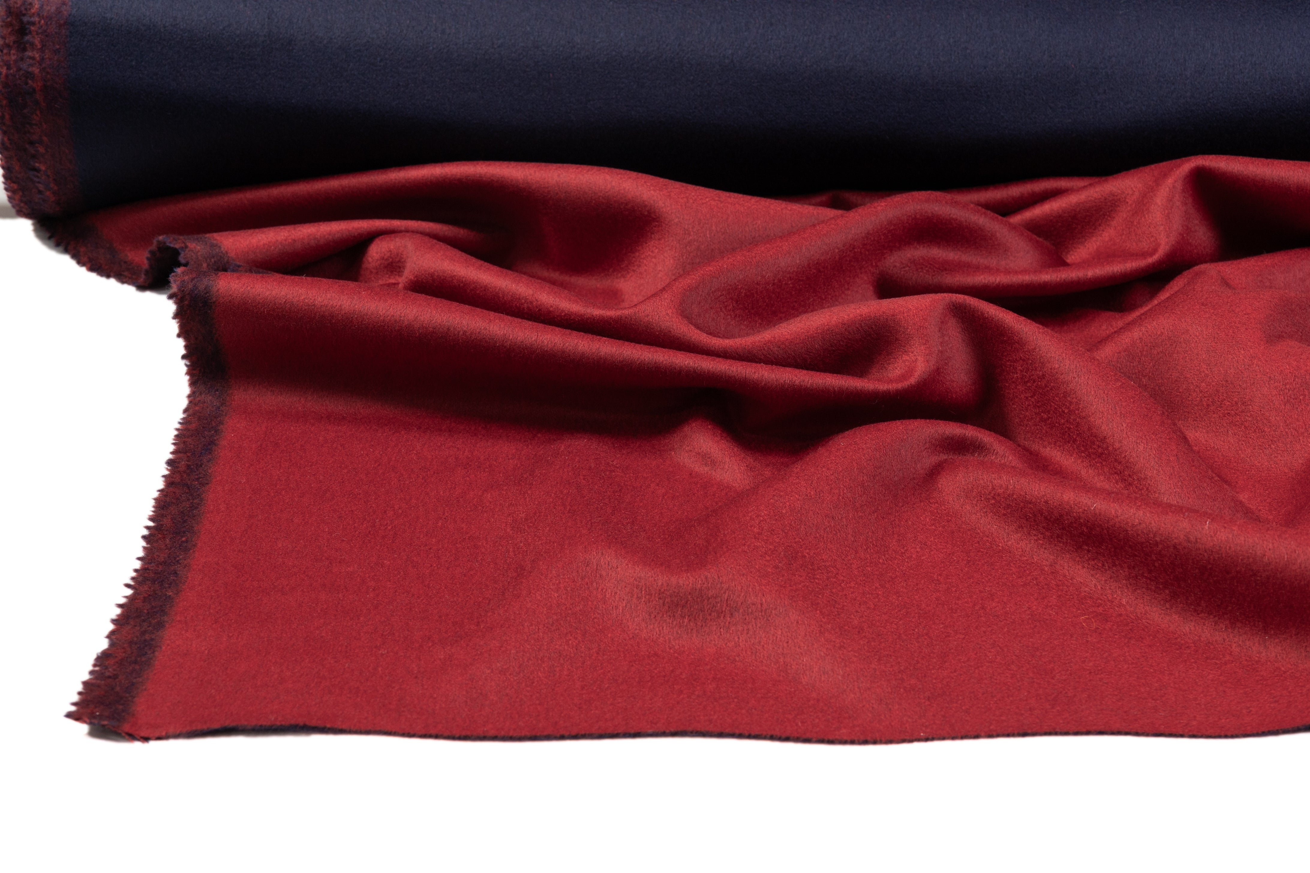 Loro Piana - Double Faced Italian Cashmere Coating - Navy / Red
