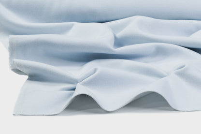 Piacenza - Double Faced Italian Wool Cashmere Coating - Baby Blue / White
