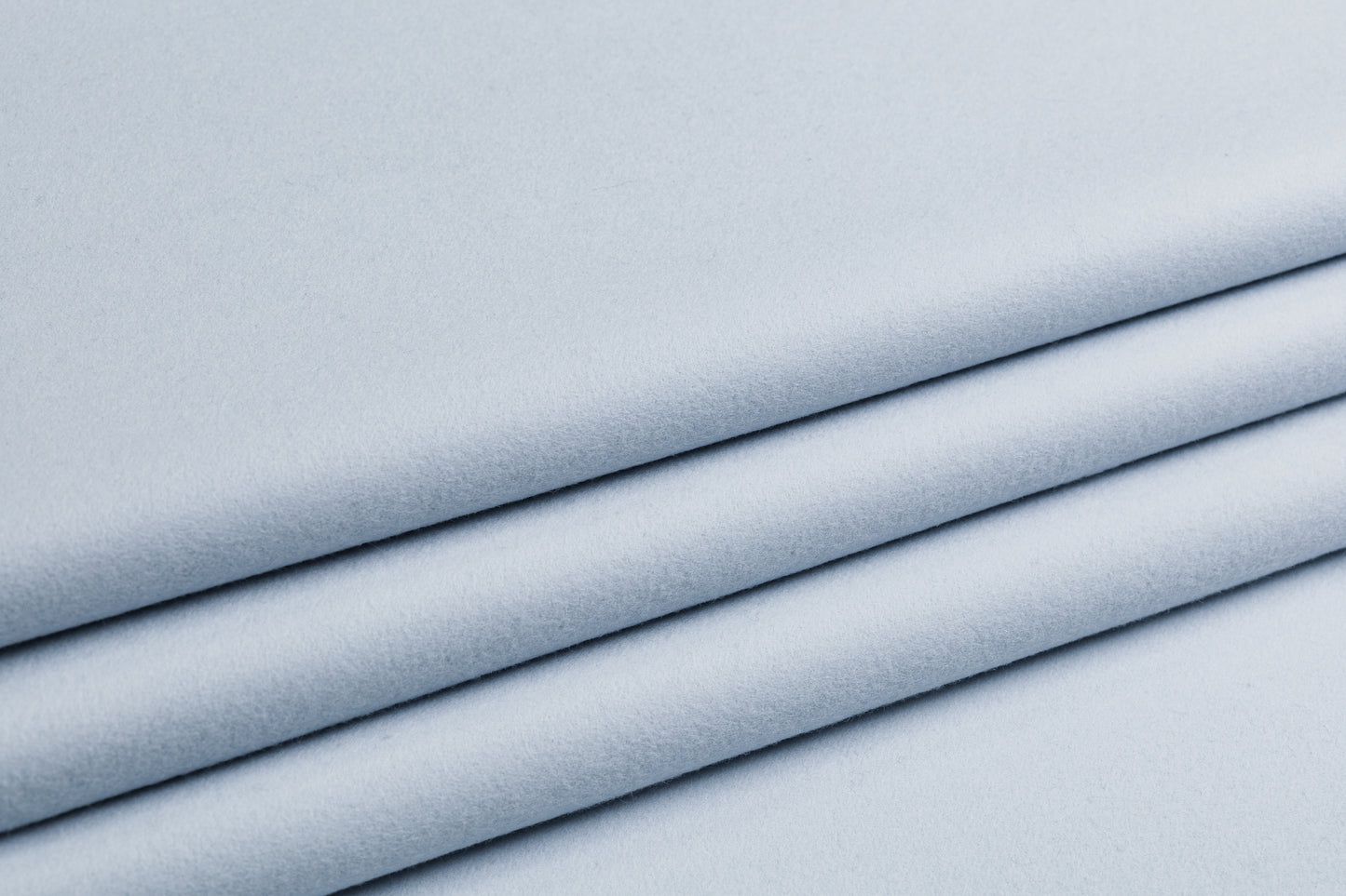 Piacenza - Double Faced Italian Wool Cashmere Coating - Baby Blue / White