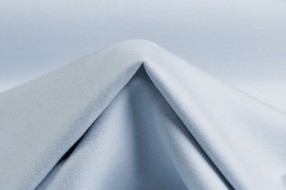 Piacenza - Double Faced Italian Wool Cashmere Coating - Baby Blue / White