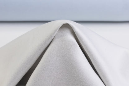 Piacenza - Double Faced Italian Wool Cashmere Coating - Baby Blue / White