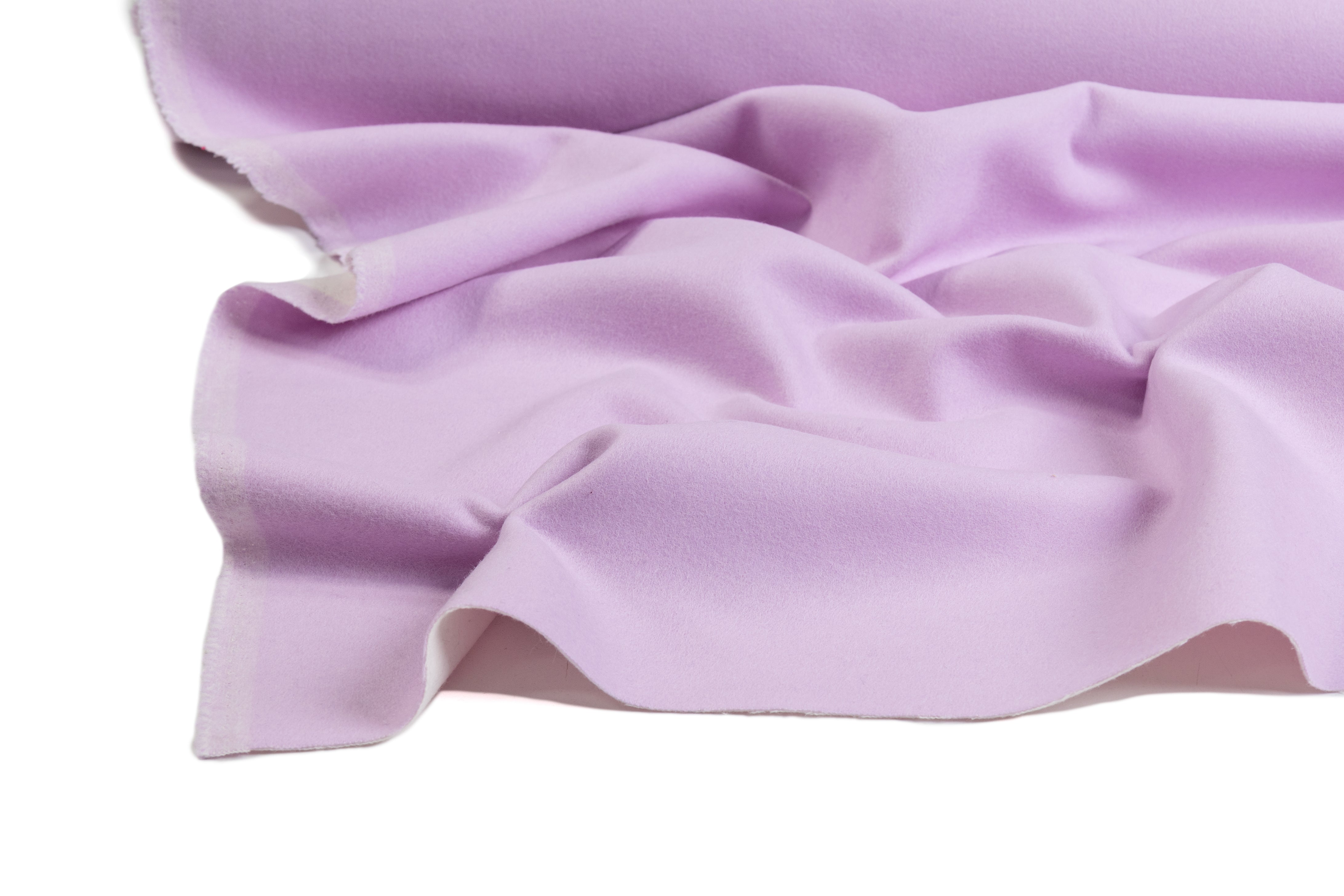 Piacenza - Double Faced Italian Wool Cashmere Coating - Lavender / White