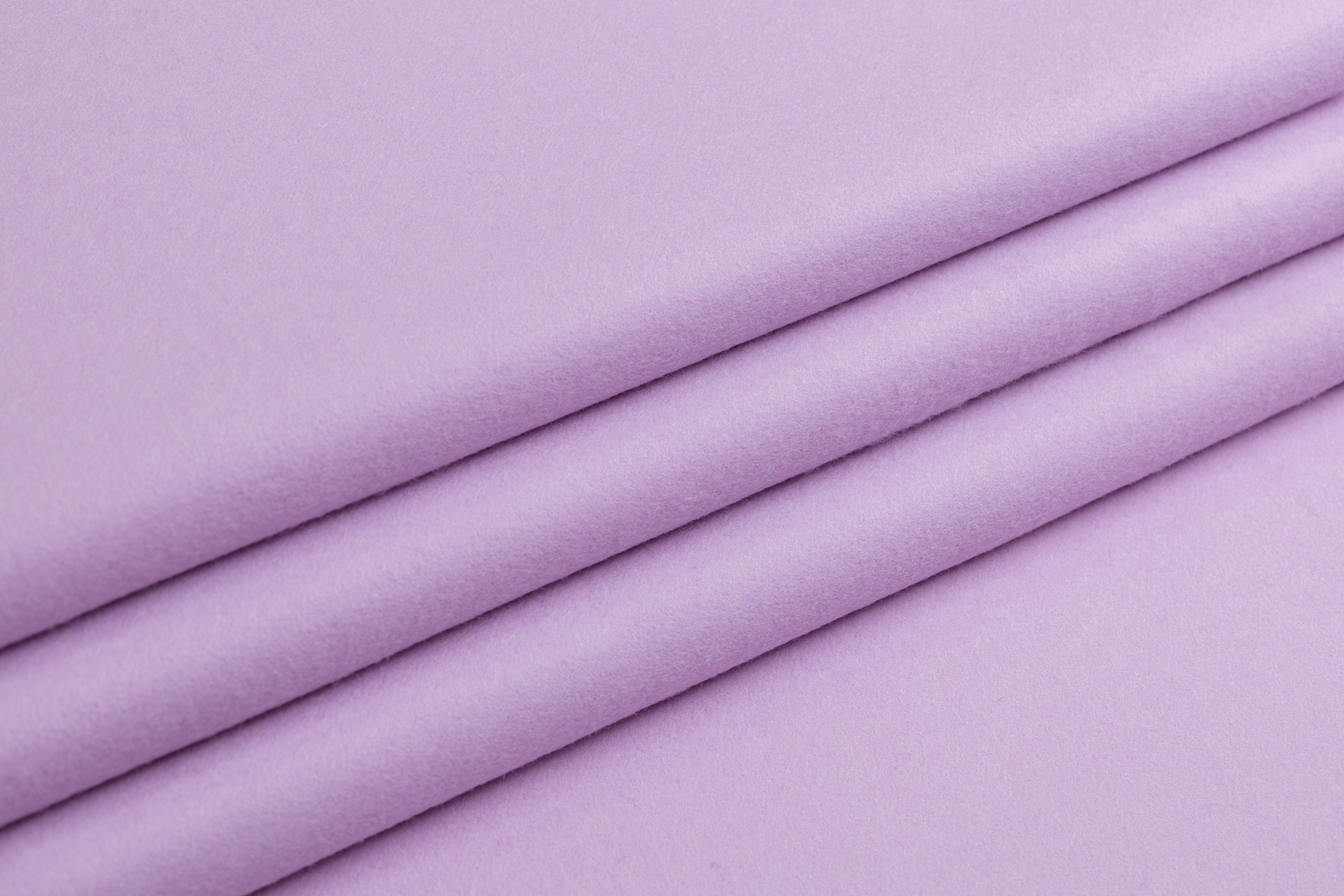 Piacenza - Double Faced Italian Wool Cashmere Coating - Lavender / White