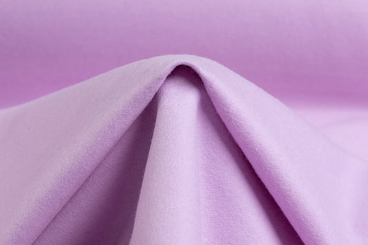 Piacenza - Double Faced Italian Wool Cashmere Coating - Lavender / White