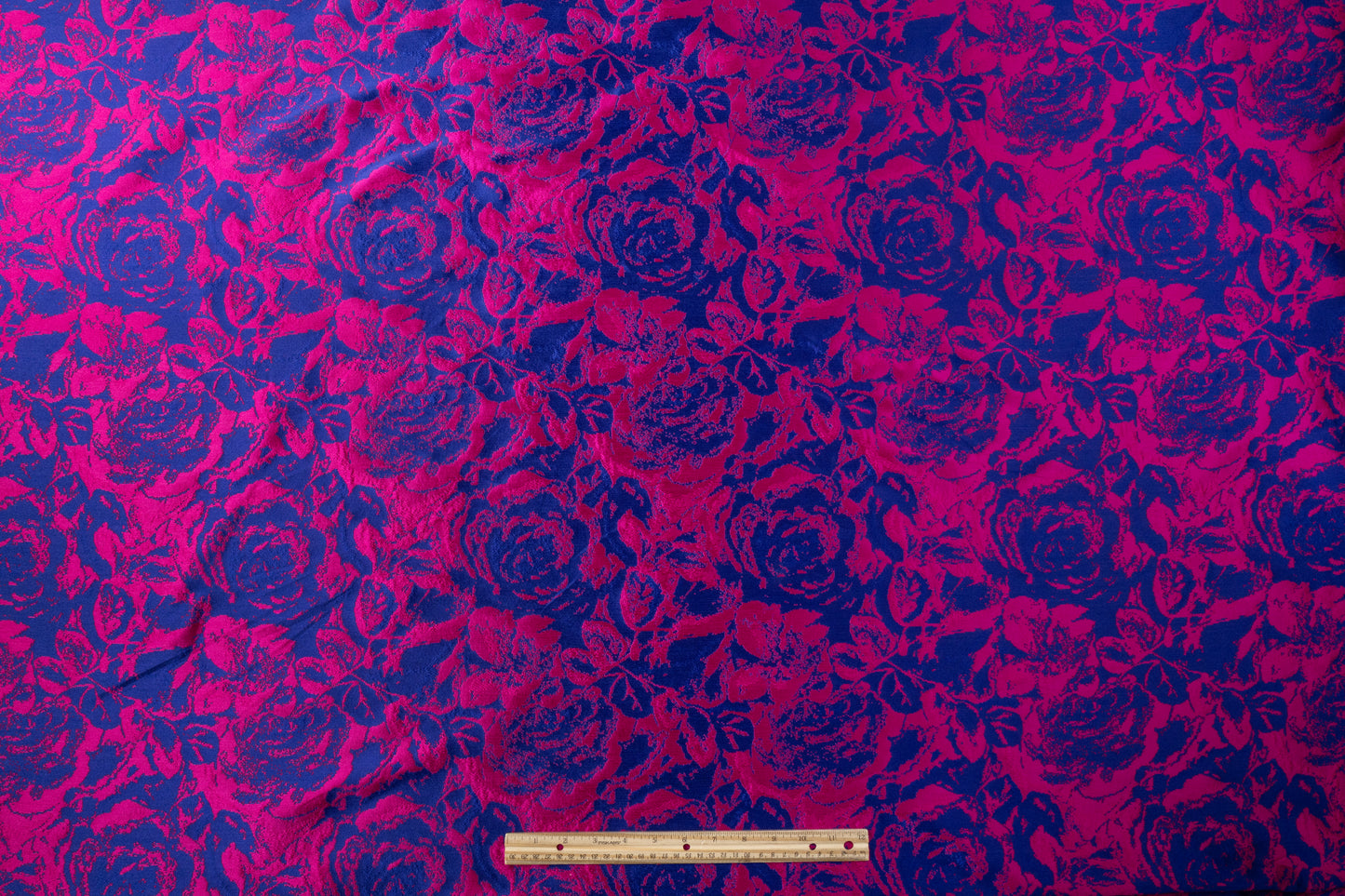 Floral Italian Brocade - Blue / Pink