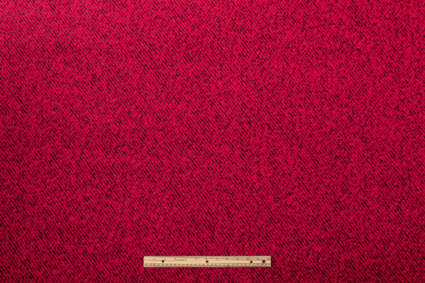 Two-Tone Italian Wool Blend Boucle Coating - Black / Magenta