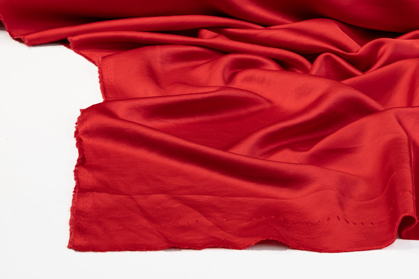 Heavy Viscose Acetate Italian Charmeuse - Cherry Red