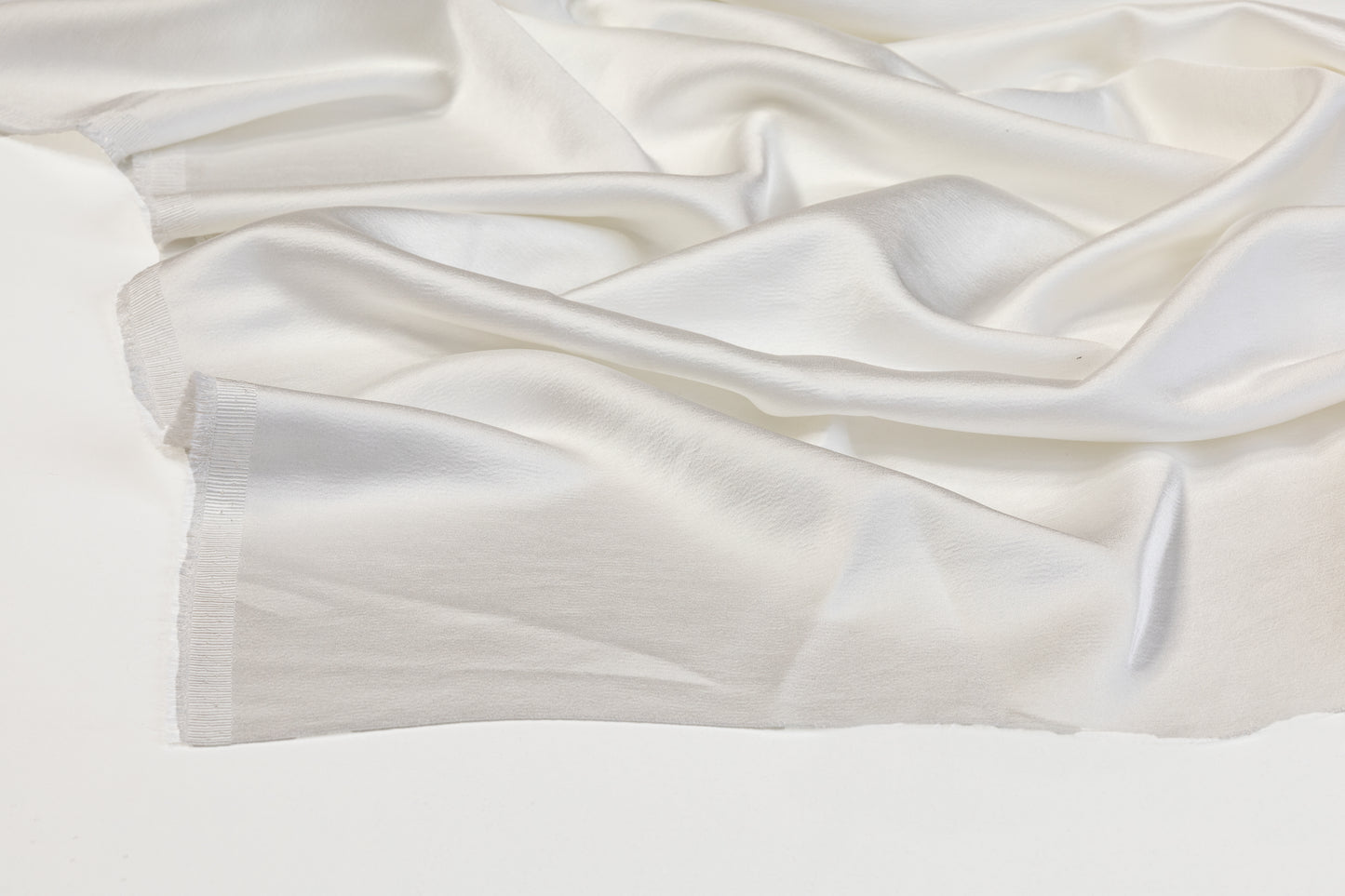 Heavy Viscose Acetate Italian Charmeuse - Winter White