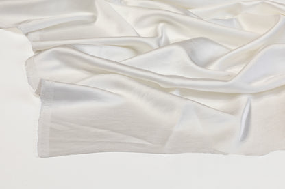 Heavy Viscose Acetate Italian Charmeuse - Winter White