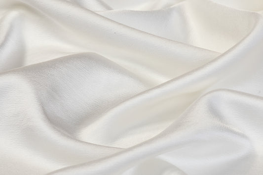 Heavy Viscose Acetate Italian Charmeuse - Winter White