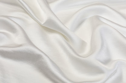 Heavy Viscose Acetate Italian Charmeuse - Winter White