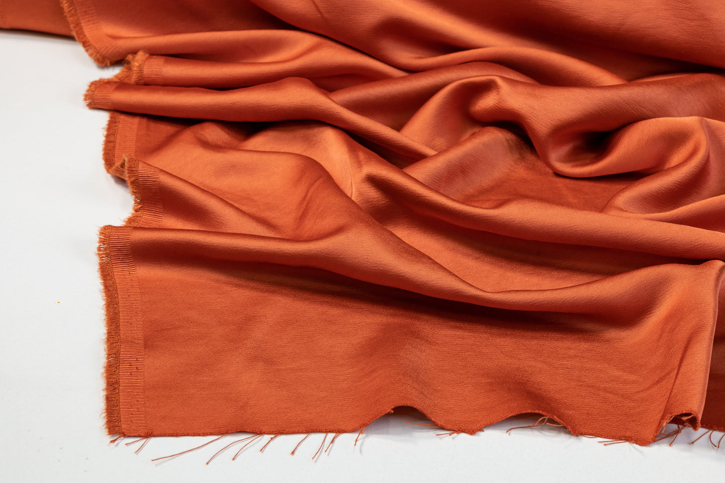 Heavy Viscose Acetate Italian Charmeuse - Burned Orange