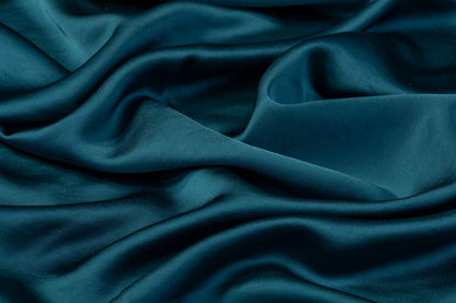 Heavy Viscose Acetate Italian Charmeuse - Teal Blue