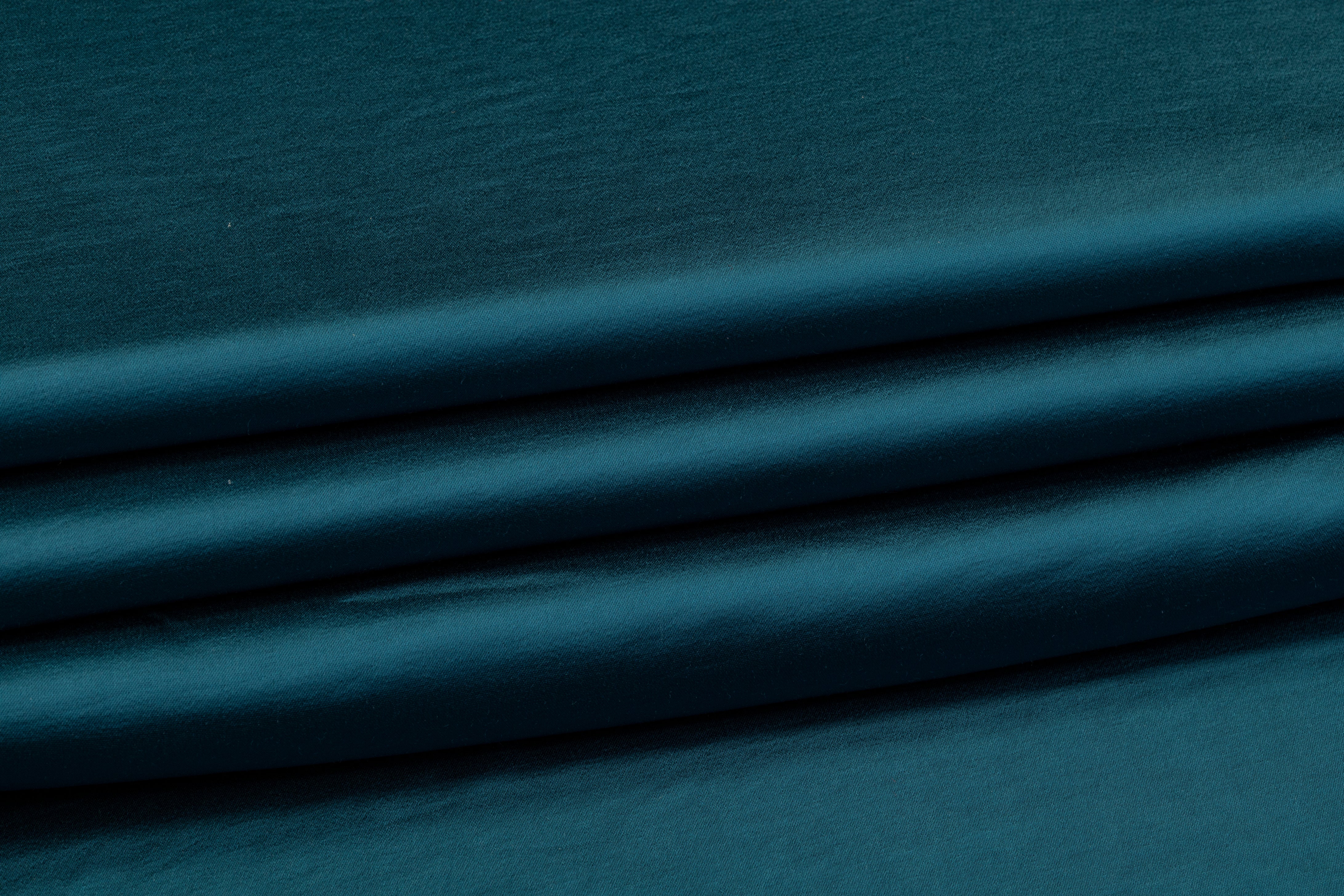 Heavy Viscose Acetate Italian Charmeuse - Teal Blue