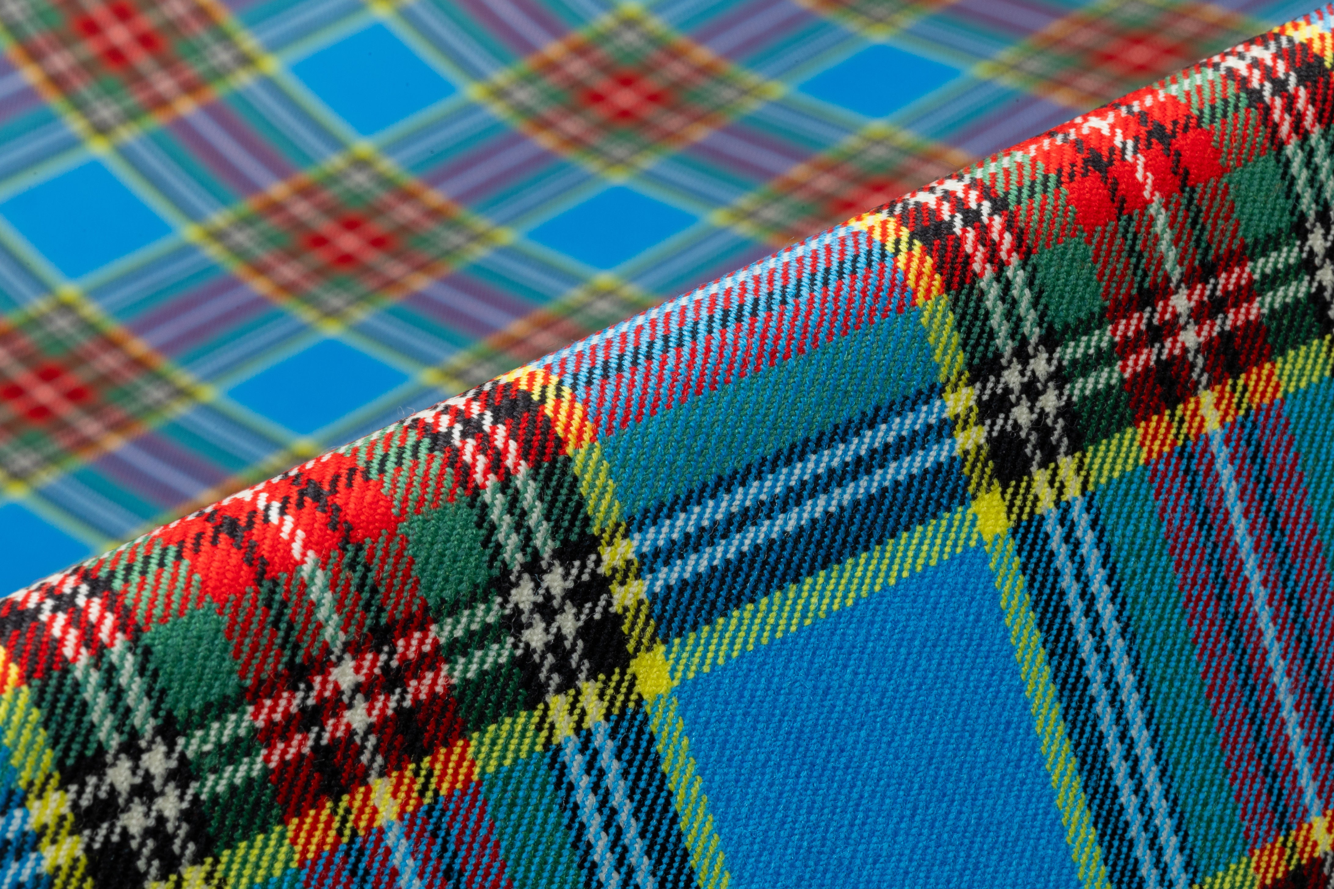 Tartan Italian Wool Suiting - Blue / Red / Green / Yellow