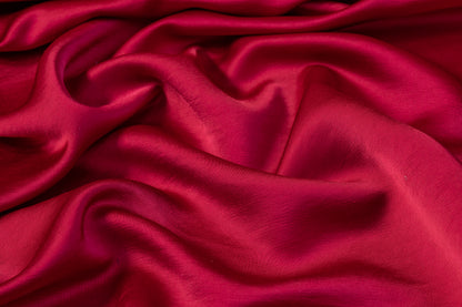 Heavy Viscose Acetate Italian Charmeuse - Lipstick Red