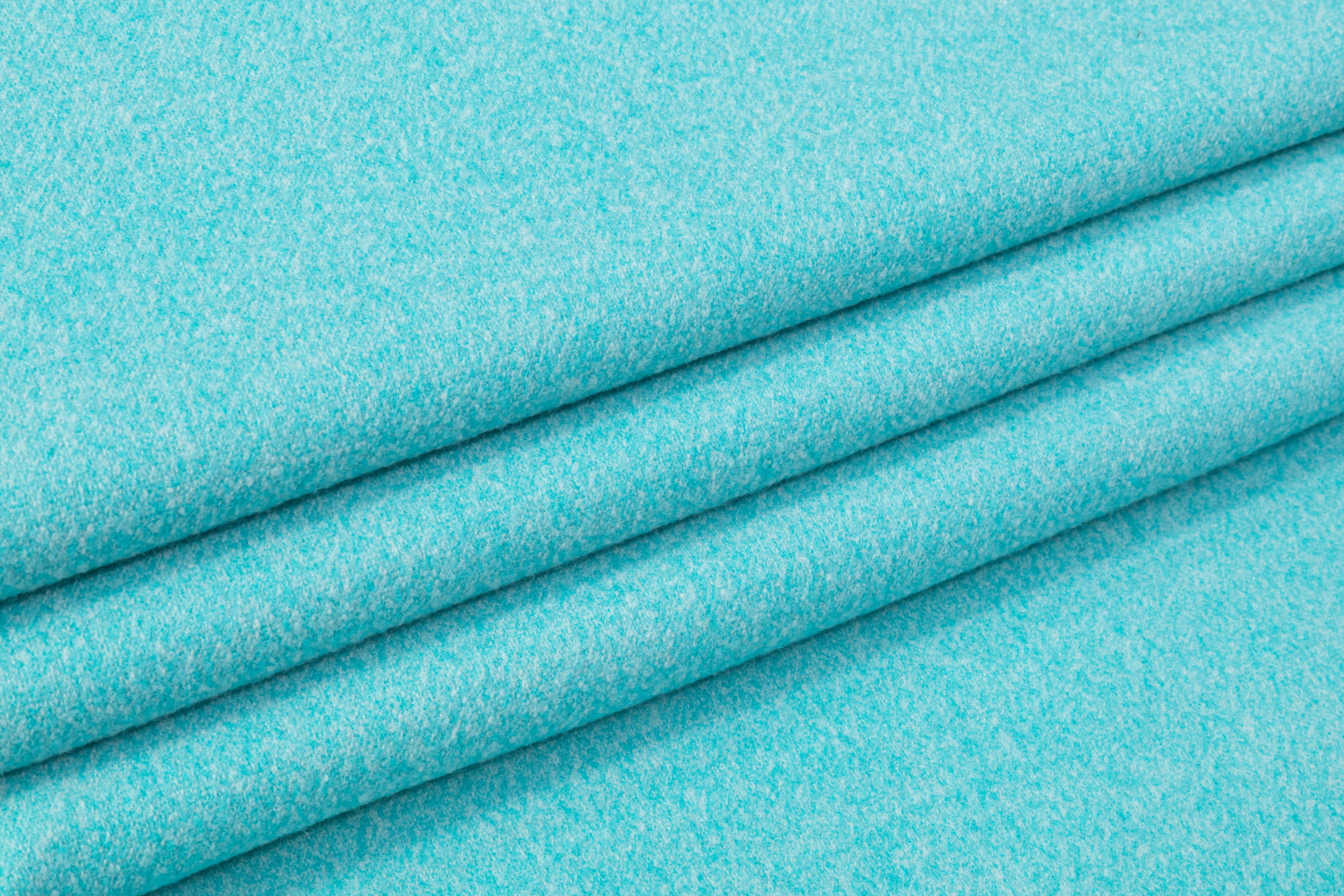 Double Faced Italian Wool Coating - Blue