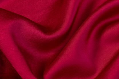 Heavy Viscose Acetate Italian Charmeuse - Lipstick Red