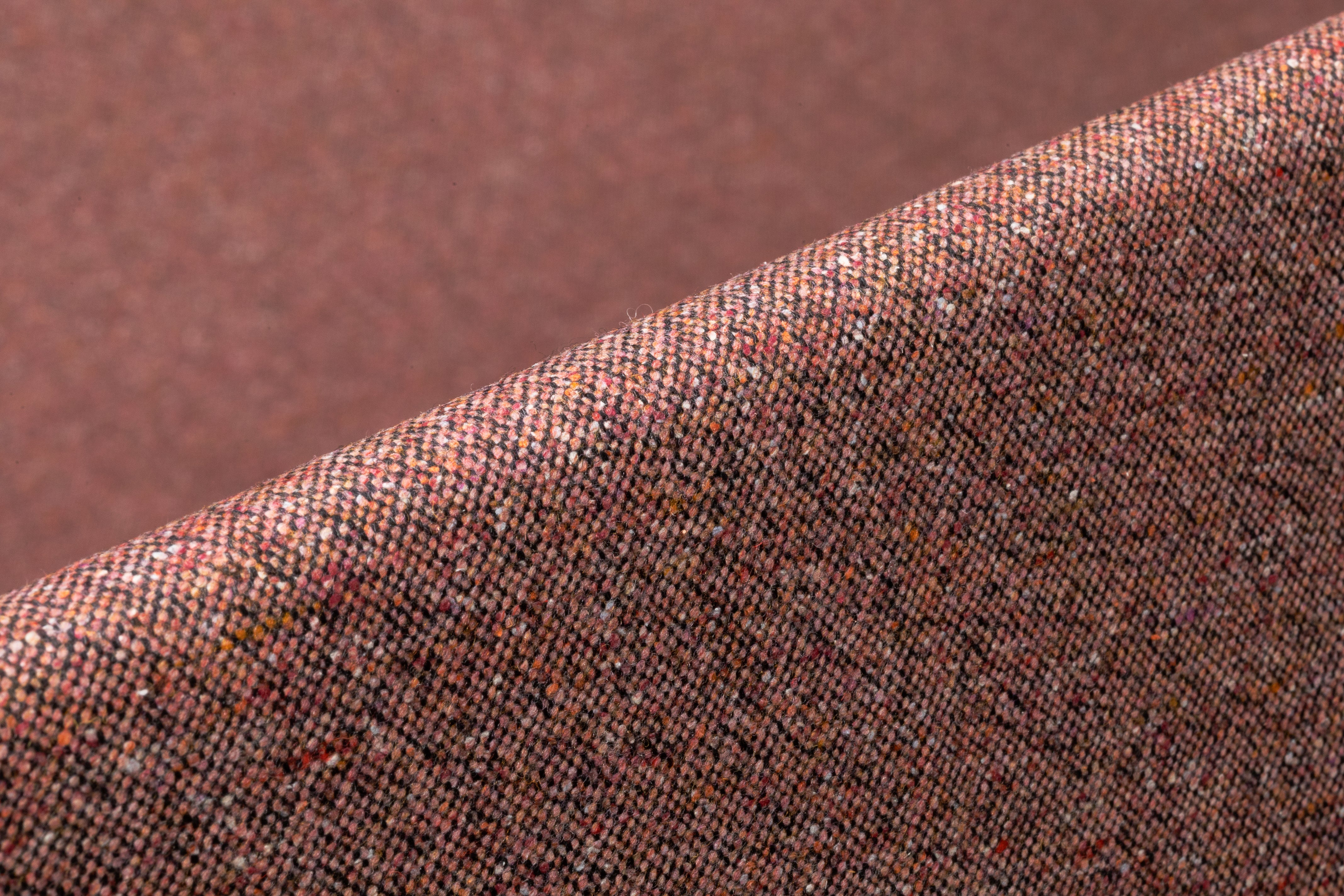 Italian Wool Blend Tweed Suiting - Dusty Mauve
