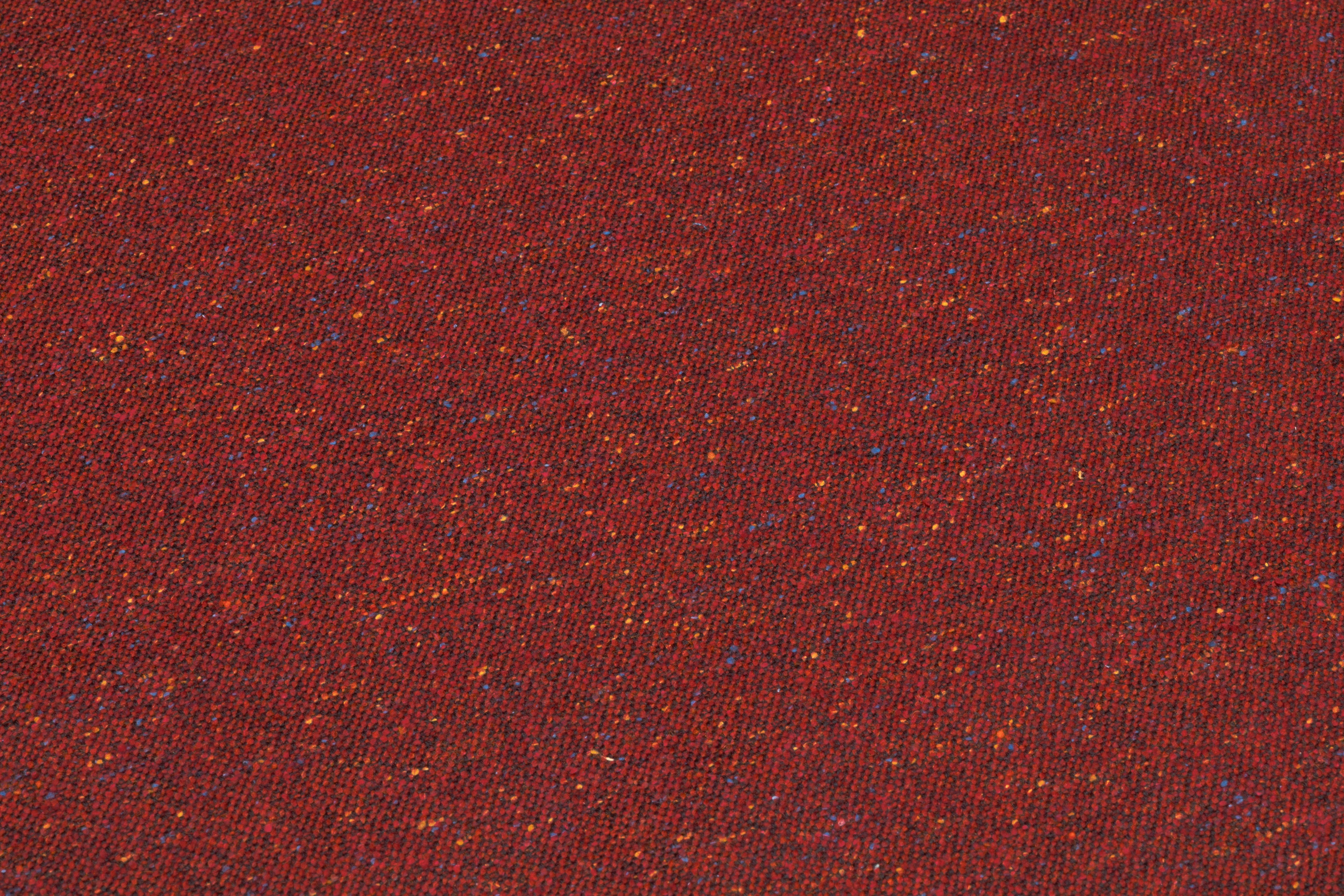 Italian Wool Blend Tweed Suiting - Brick Red